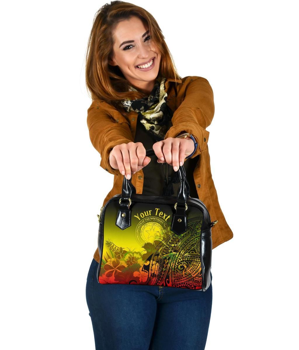 Cnmi Custom Personalised Shoulder Handbag Humpback Whale With Tropical Flowers Yellow