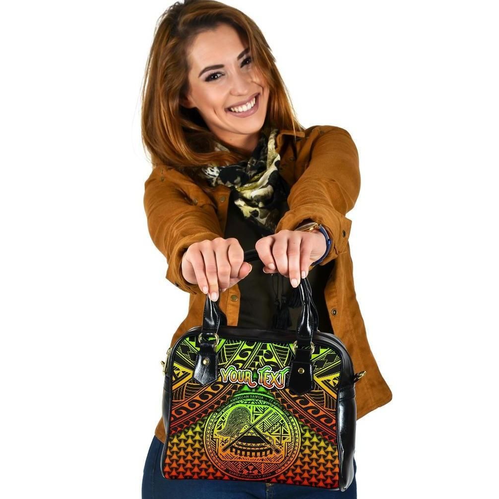 Polynesian American Samoa Personalised Shoulder Handbag Reggae Vintage Polynesian Patterns