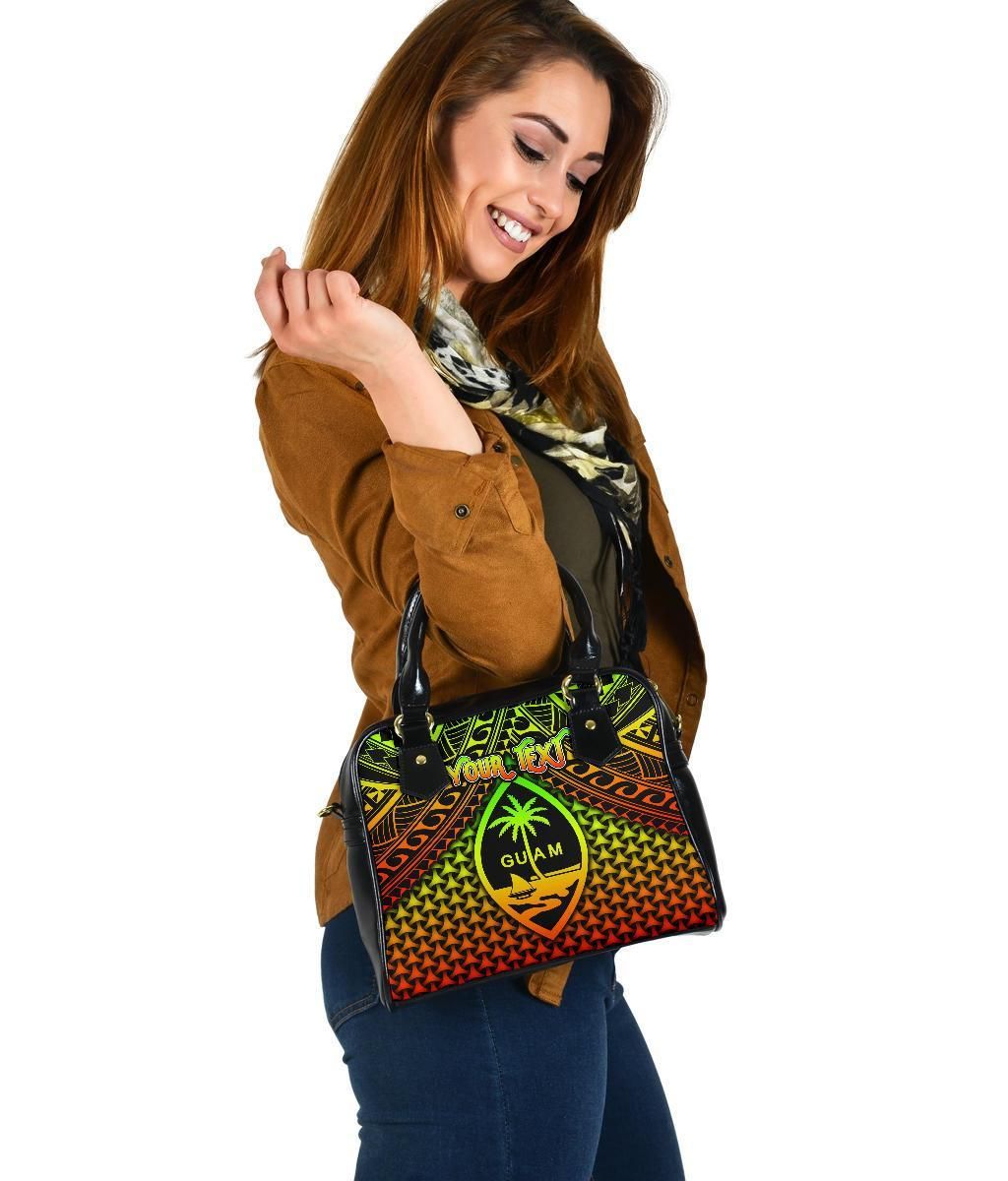 Polynesian Guam Personalised Shoulder Handbag Reggae Vintage Polynesian Patterns