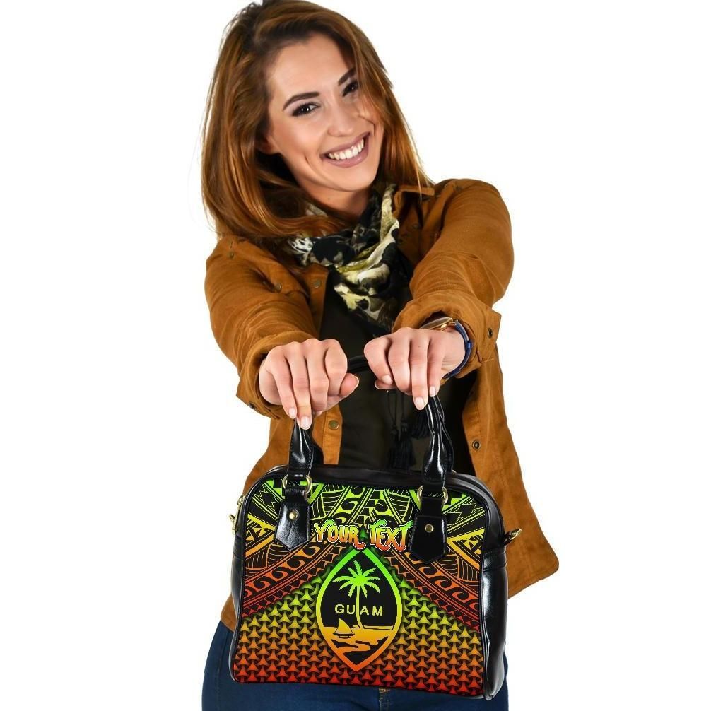 Polynesian Guam Personalised Shoulder Handbag Reggae Vintage Polynesian Patterns