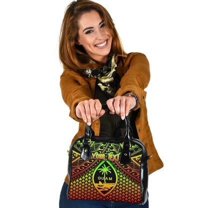 Polynesian Guam Personalised Shoulder Handbag Reggae Vintage Polynesian Patterns
