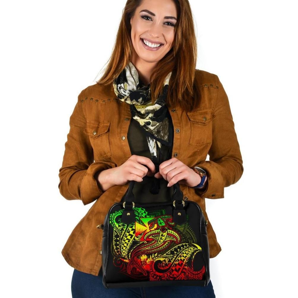 Wallis And Futuna Shoulder Handbag Reggae Shark Polynesian Tattoo