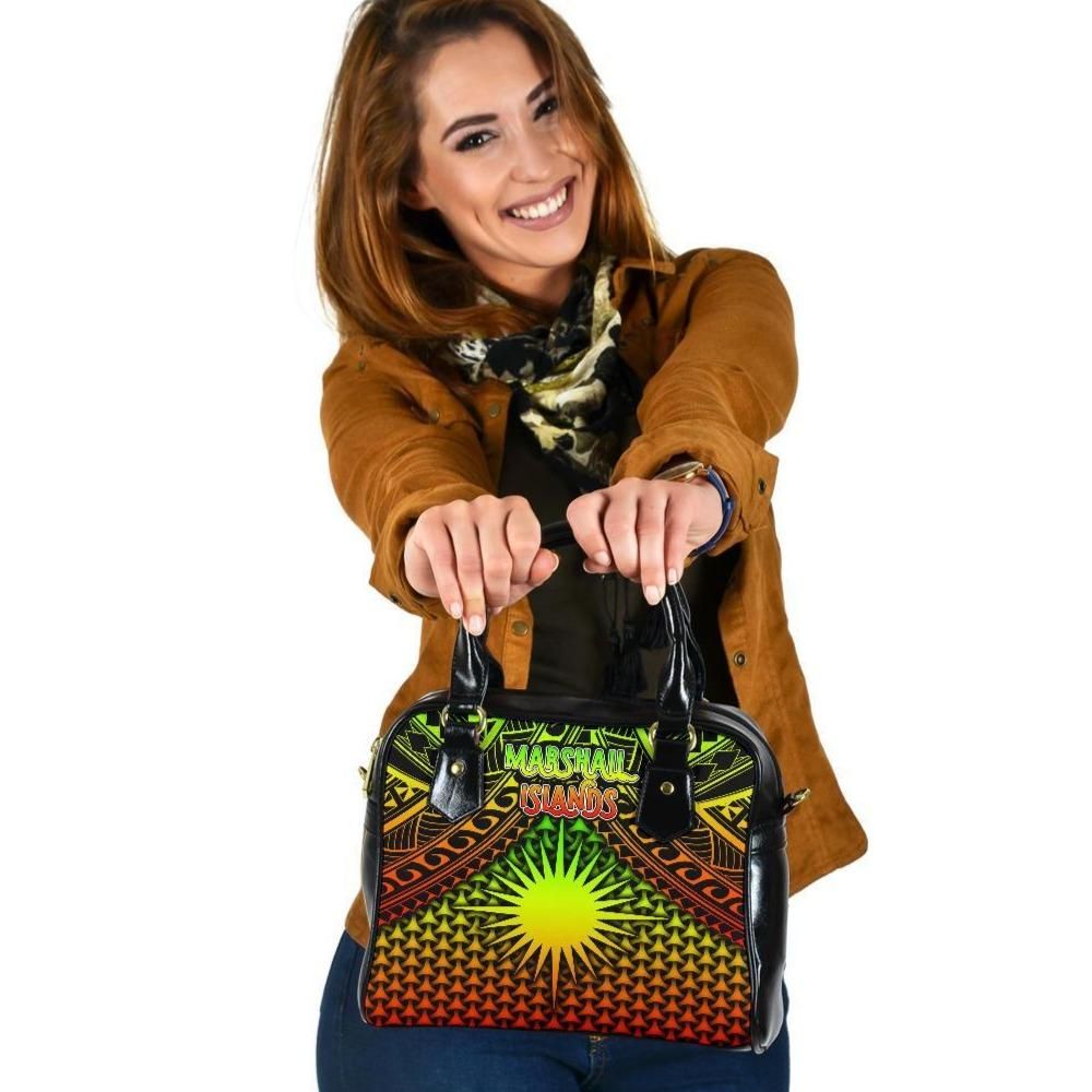 Polynesian Marshall Islands Shoulder Handbag Reggae Vintage Polynesian Patterns
