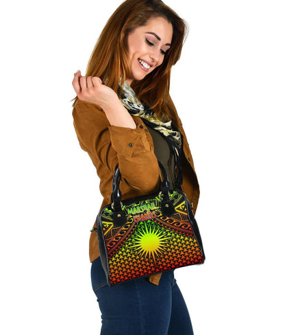 Polynesian Marshall Islands Shoulder Handbag Reggae Vintage Polynesian Patterns