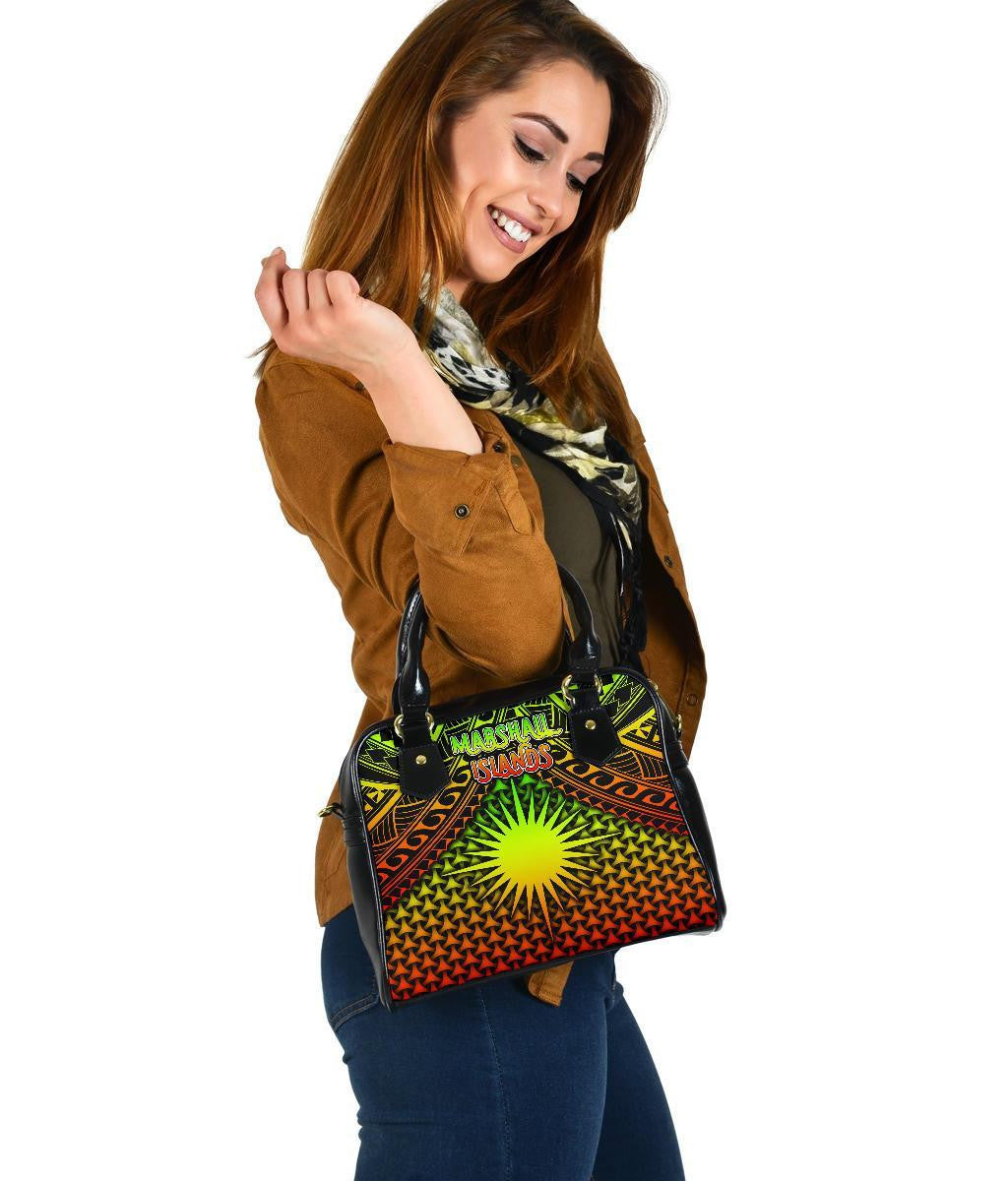 Polynesian Marshall Islands Shoulder Handbag Reggae Vintage Polynesian Patterns