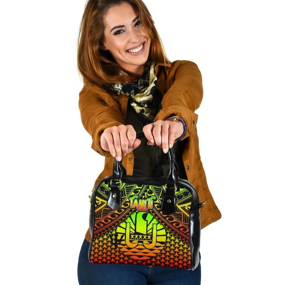 Polynesian Tahiti Shoulder Handbag Reggae Vintage Polynesian Patterns