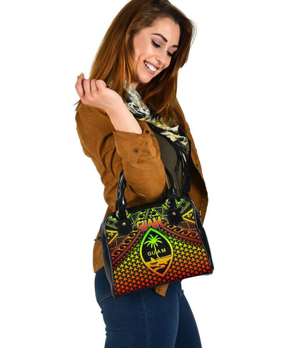 Polynesian Guam Shoulder Handbag Reggae Vintage Polynesian Patterns