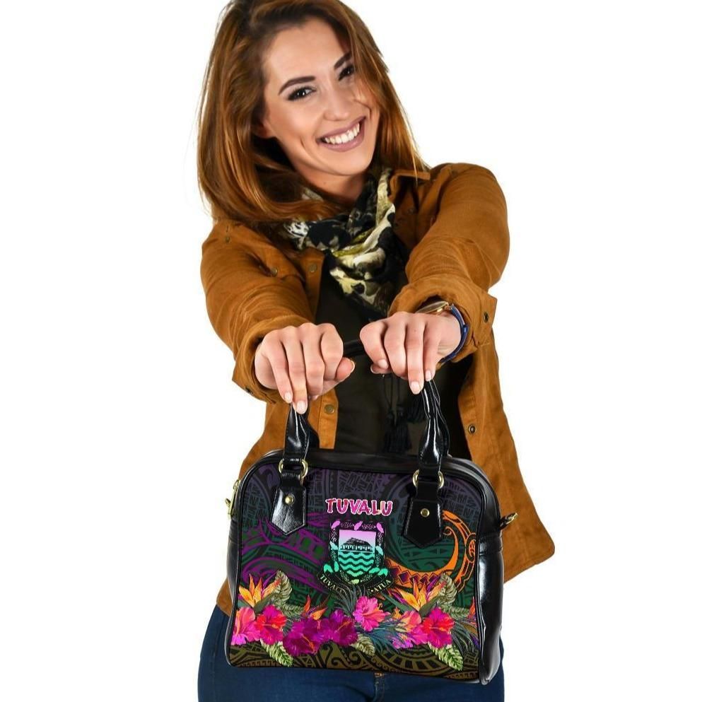 Tuvalu Shoulder Handbag Summer Hibiscus