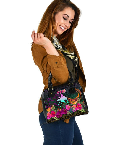 Papua New Guinea Shoulder Handbag Summer Hibiscus
