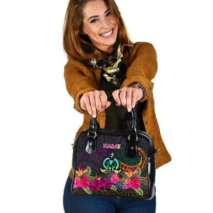 Vanuatu Personalised Shoulder Handbag Summer Hibiscus