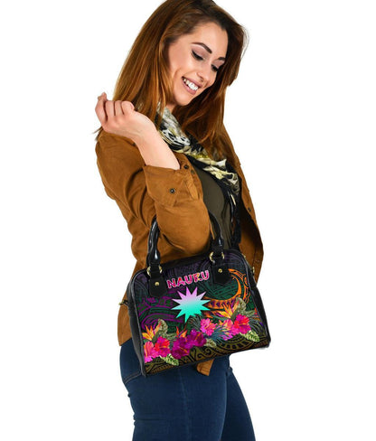 Nauru Shoulder Handbag Summer Hibiscus