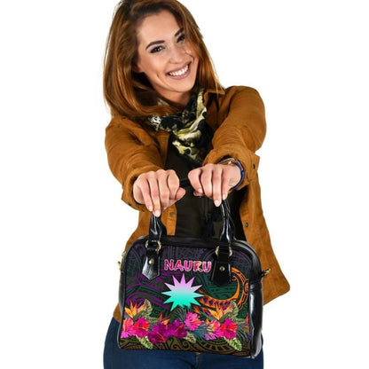 Nauru Shoulder Handbag Summer Hibiscus