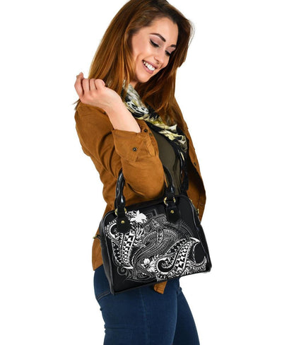 Papua New Guinea Shoulder Handbag White Shark Polynesian Tattoo
