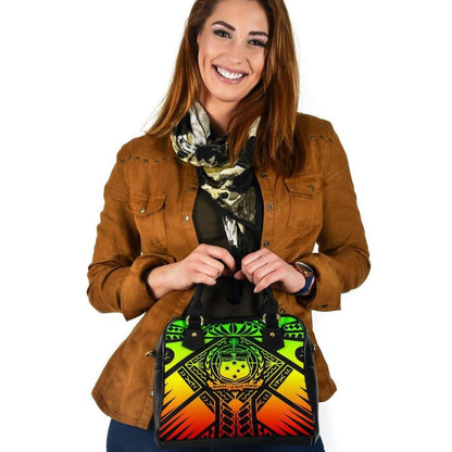 Samoa Polynesian Shoulder Handbag Samoa Reggae Seal With Polynesian Tattoo