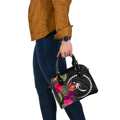 Chuuk Shoulder Handbag Polynesian Hibiscus Pattern