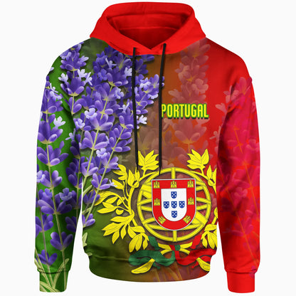 Portugal Lavender Hoodie Unisex Printed Zip Hoodie