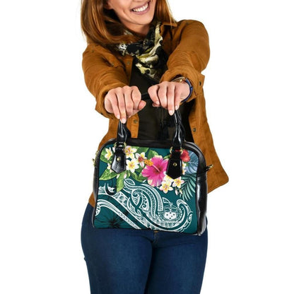 Samoa Polynesian Shoulder Handbag Summer Plumeria