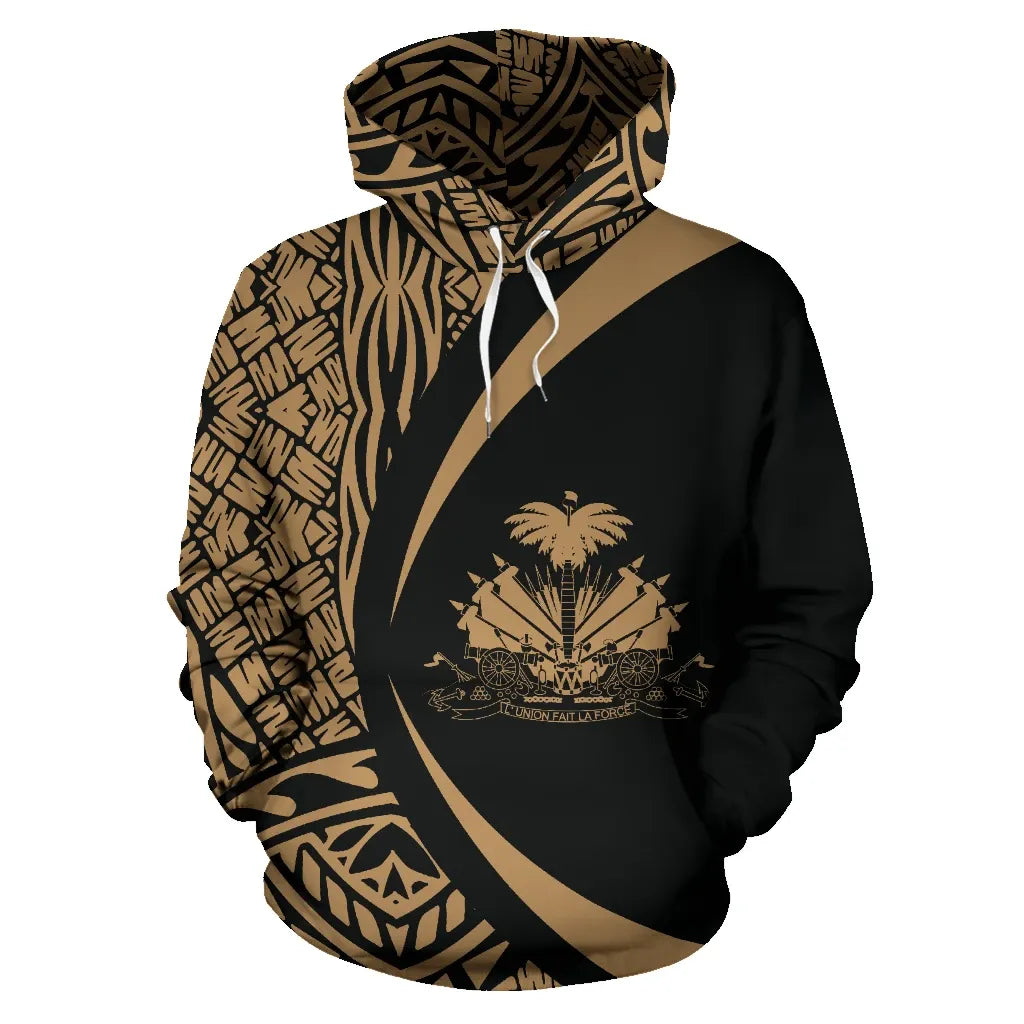Haiti Polynesian Hoodie Circle Style 03 Merchize
