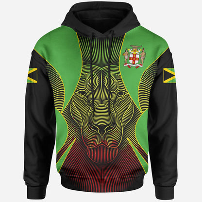 Jamaica All Over Hoodie Lion Coat Of Arms