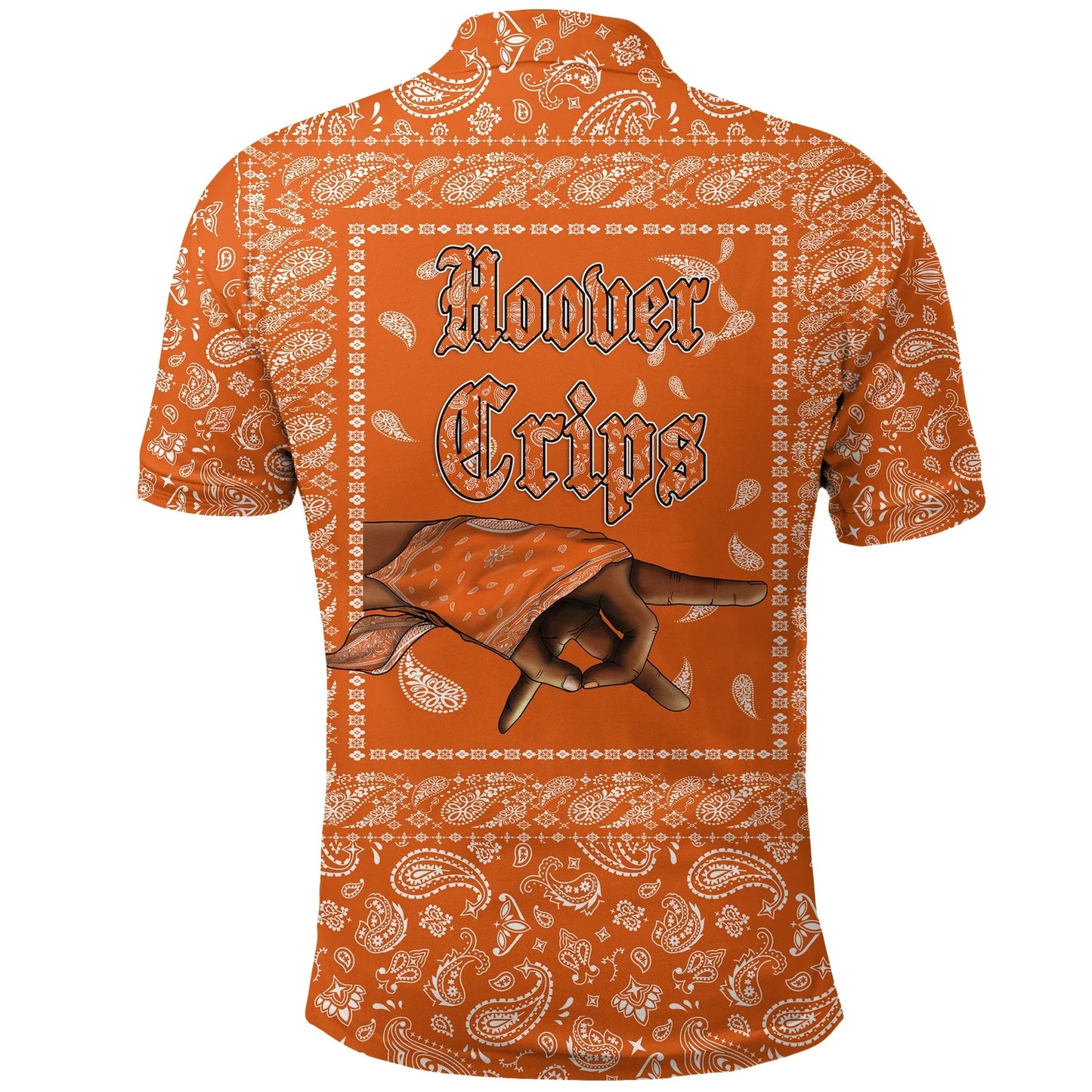 Hoover Crips Polo Shirt - Orange Bandana Unisex Printed Shirt