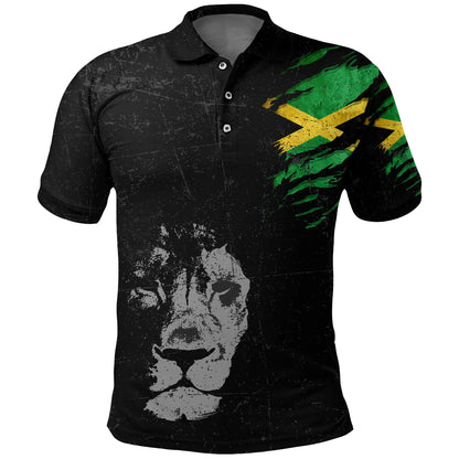 Jamaica Lion Polo Shirt Special Grunge Style