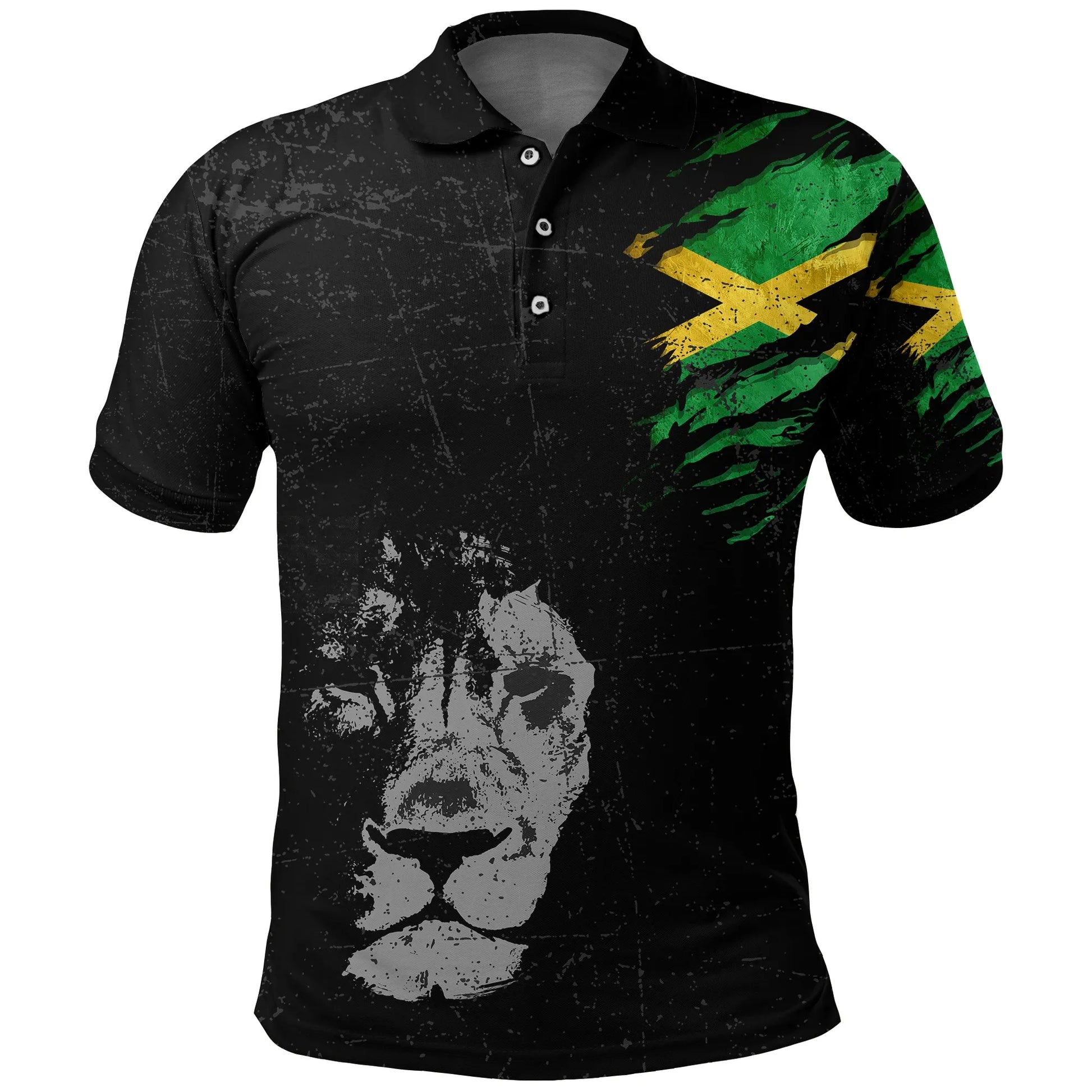 Jamaica Lion Polo Shirt Special Grunge Style