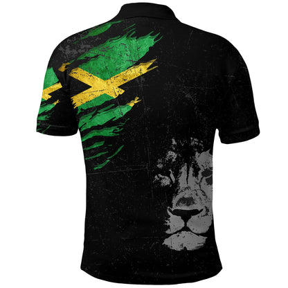 Jamaica Lion Polo Shirt Special Grunge Style