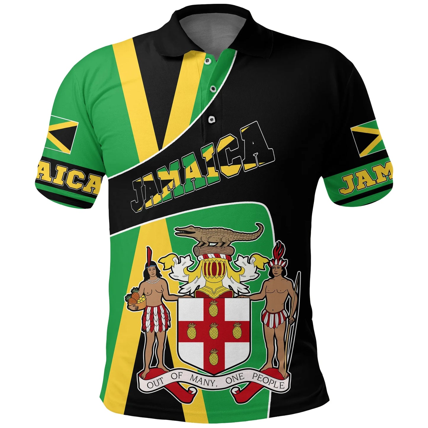 Jamaica Polo Shirt Coat of Arms