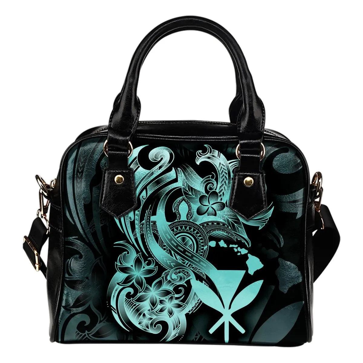 Polynesian Hawaii Shoulder Handbag Kanaka Maoli Blue Turtle