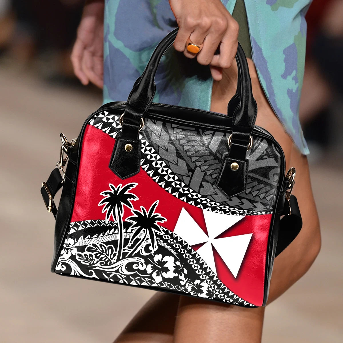 Wallis And Futuna Shoulder Handbag Fall In The Wave