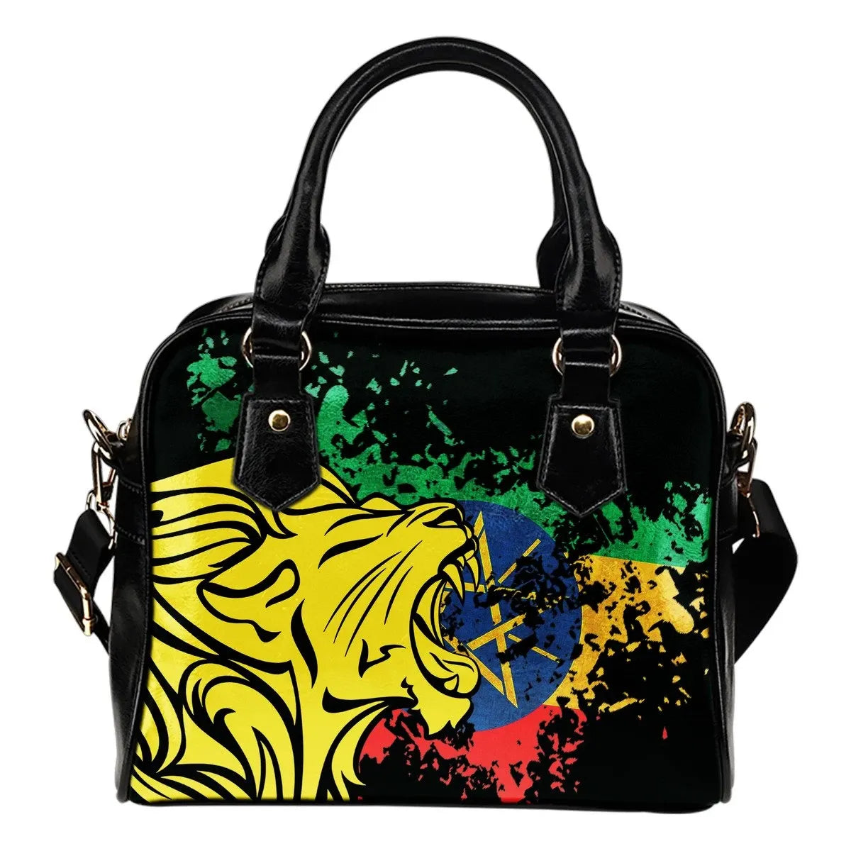 Ethiopia Shoulder Handbag Lion Vintage