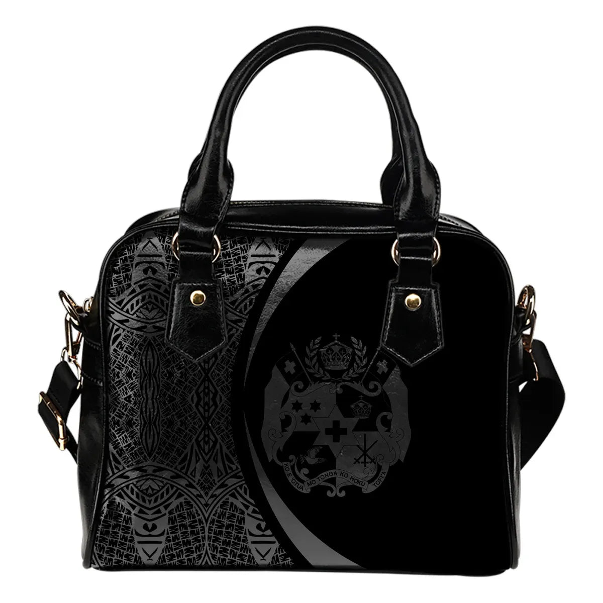 Tonga Coat Of Arms Polynesian Shoulder Handbag Circle Style 09