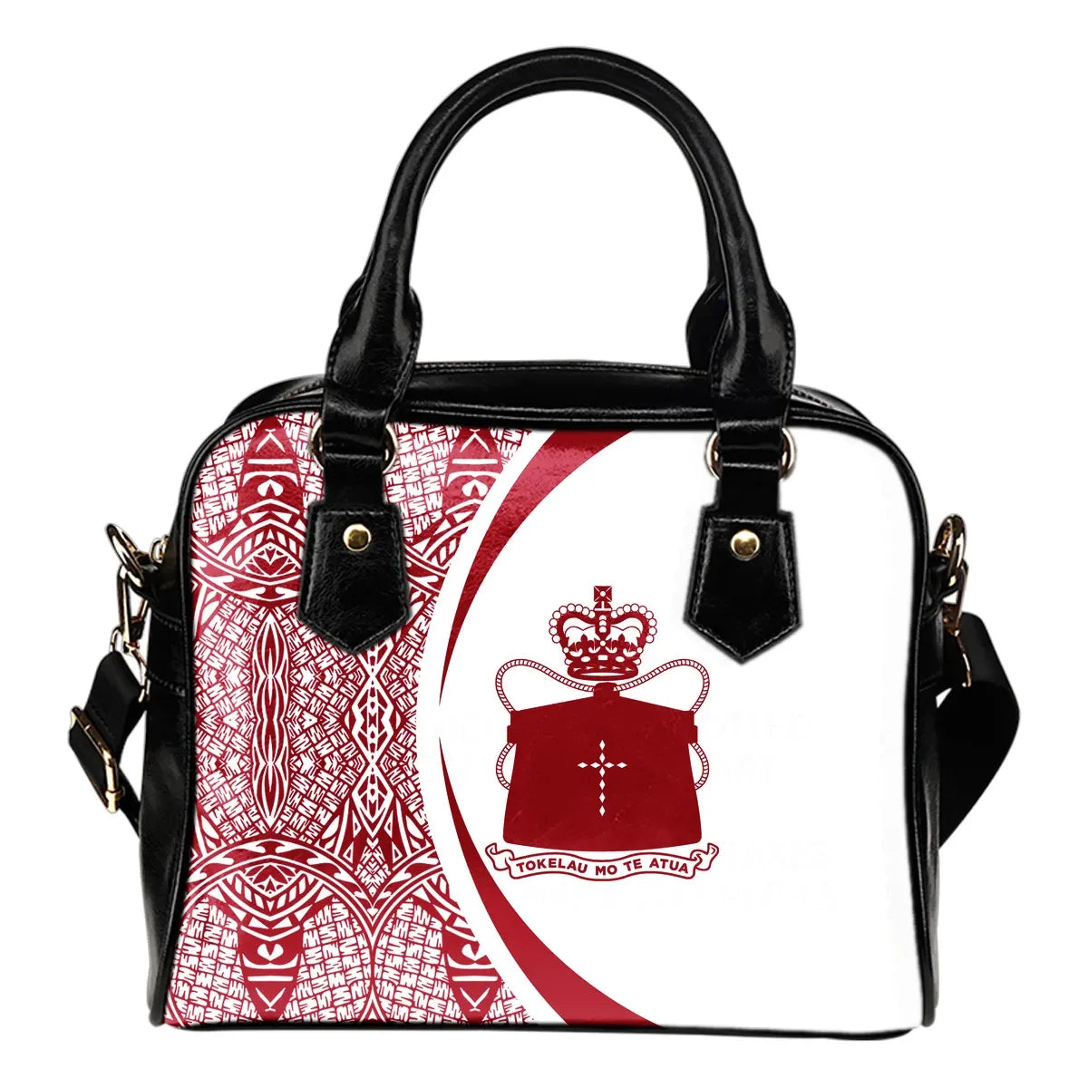 Tokelau Coat Of Arms Polynesian Shoulder Handbag Circle Style 07