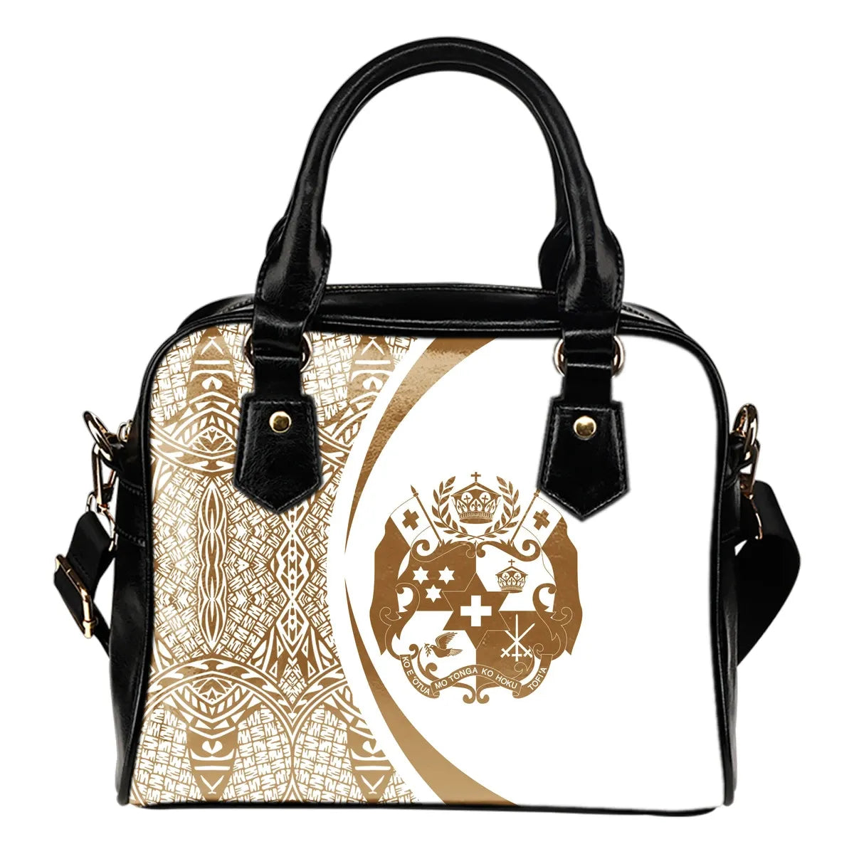 Tonga Coat Of Arms Polynesian Shoulder Handbag Circle Style 03