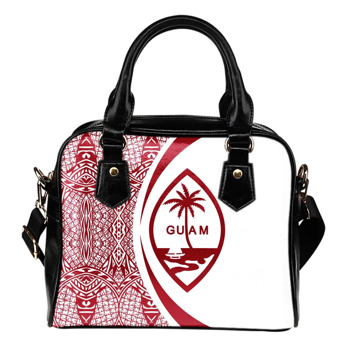 Guam Coat Of Arms Shoulder Handbag Circle Style 07