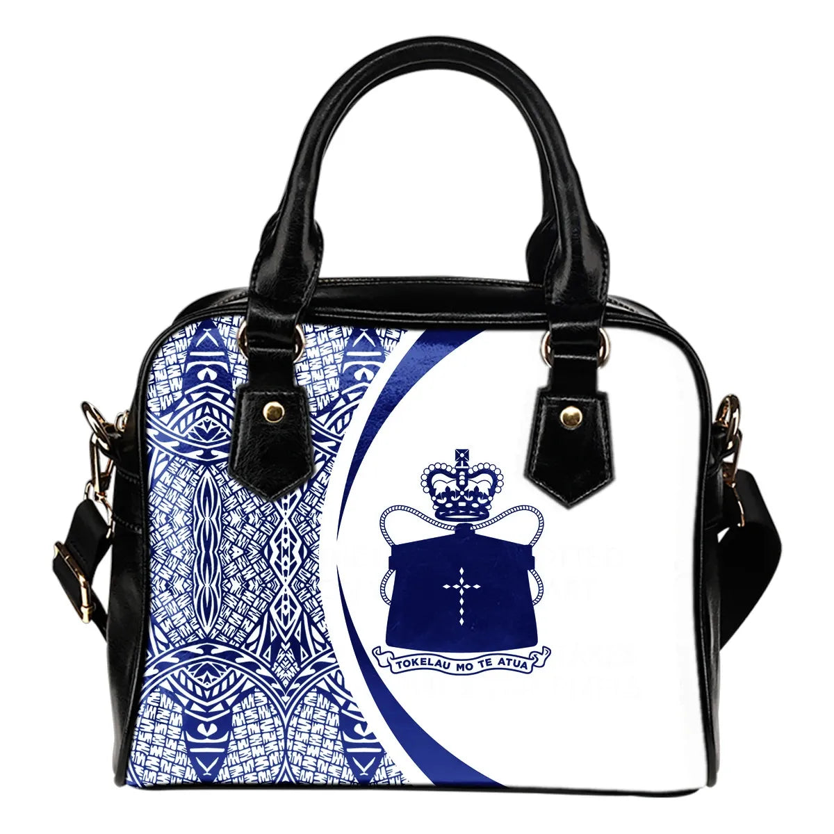 Tokelau Coat Of Arms Polynesian Shoulder Handbag Circle Style 05