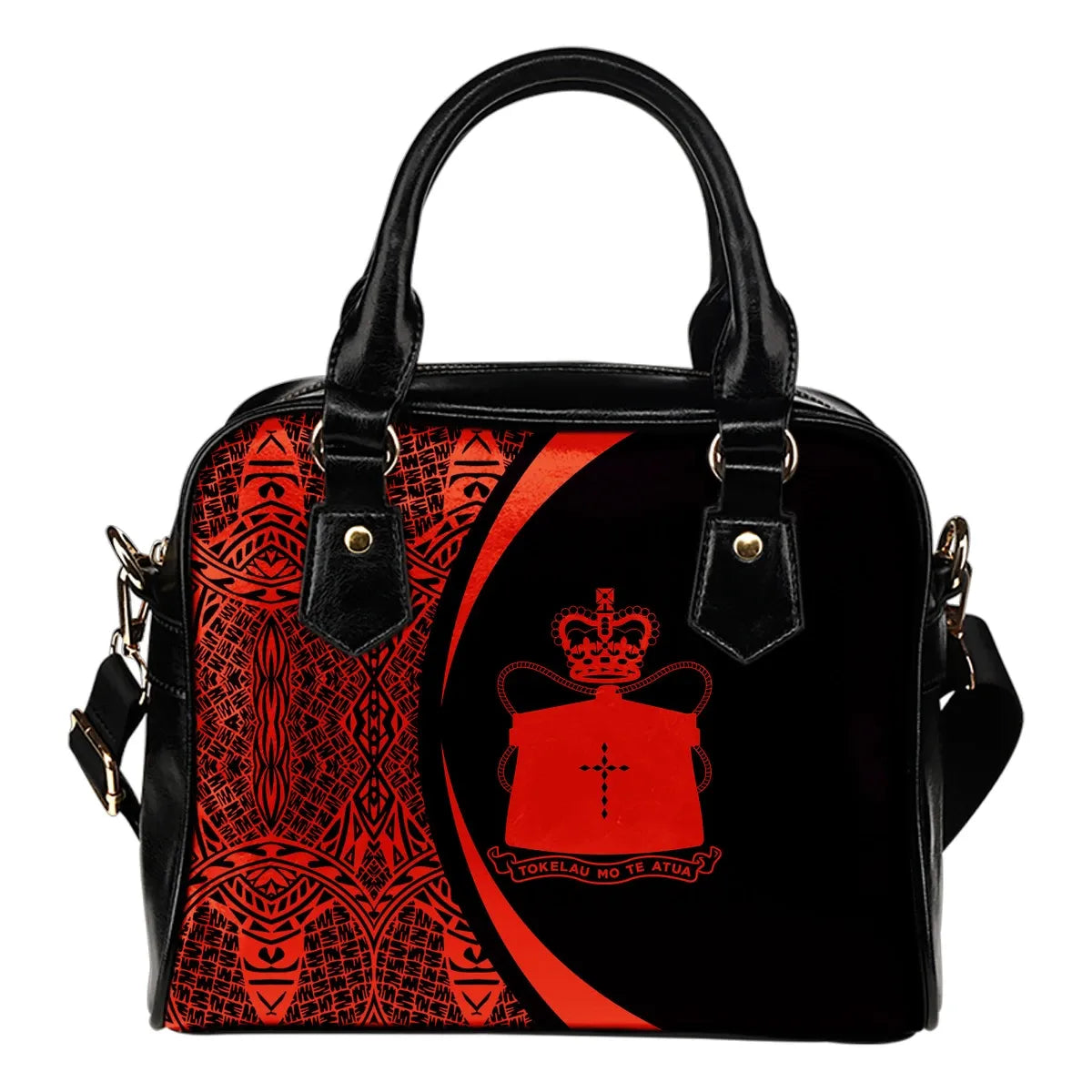 Tokelau Coat Of Arms Polynesian Shoulder Handbag Circle Style 06