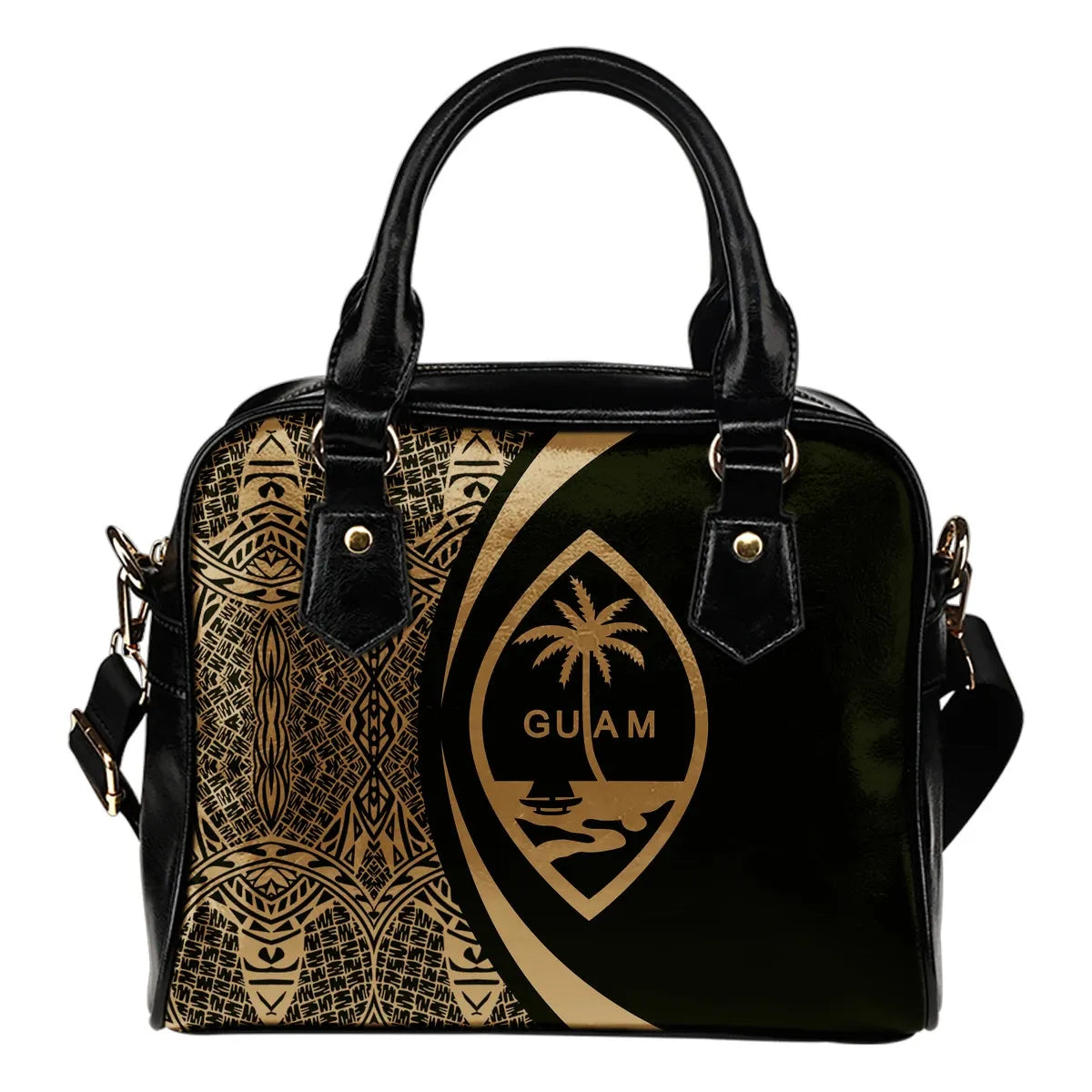 Guam Coat Of Arms Shoulder Handbag Circle Style 02