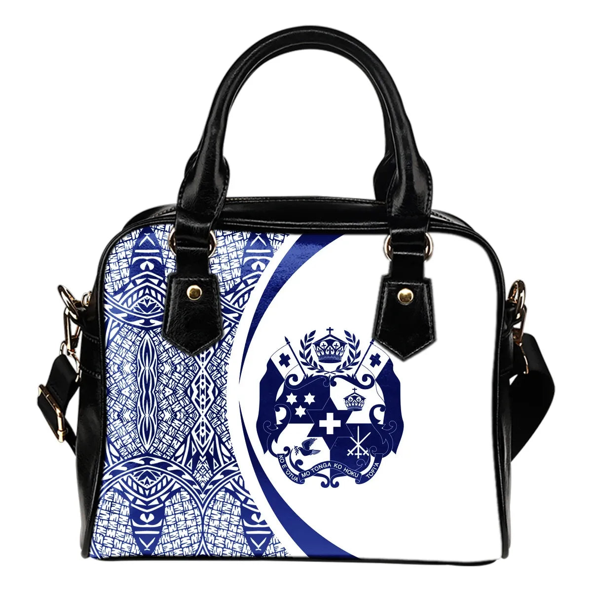 Tonga Coat Of Arms Polynesian Shoulder Handbag Circle Style 05