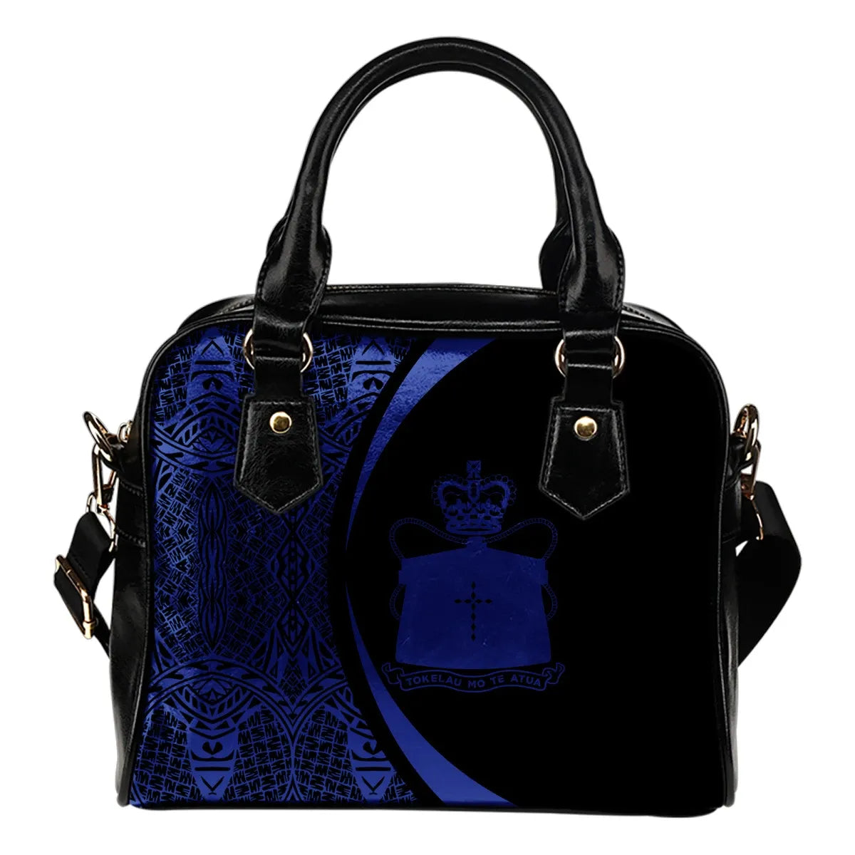 Tokelau Coat Of Arms Polynesian Shoulder Handbag Circle Style 04