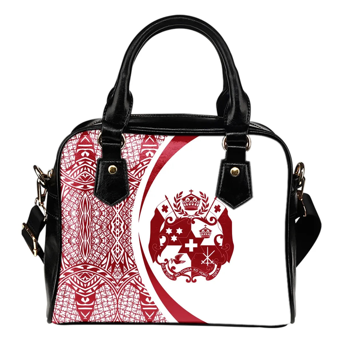 Tonga Coat Of Arms Polynesian Shoulder Handbag Circle Style 07