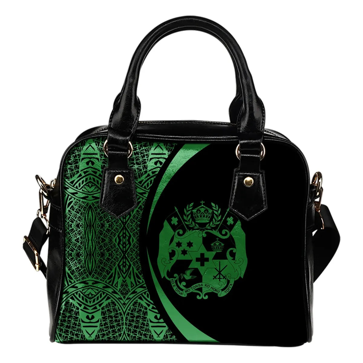 Tonga Coat Of Arms Polynesian Shoulder Handbag Circle Style 08