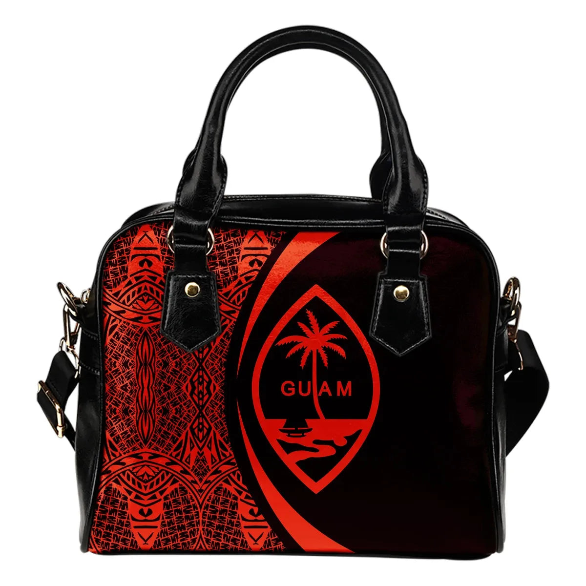 Guam Coat Of Arms Shoulder Handbag Circle Style 06