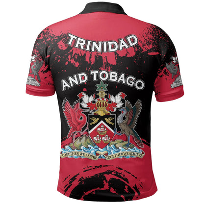 Trinidad and Tobago Scarlet Ibis Polo Shirt Coat Of Arms