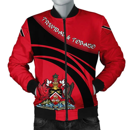Trinidad and Tobago Coat Of Arms Men Bomber Jacket Cricket