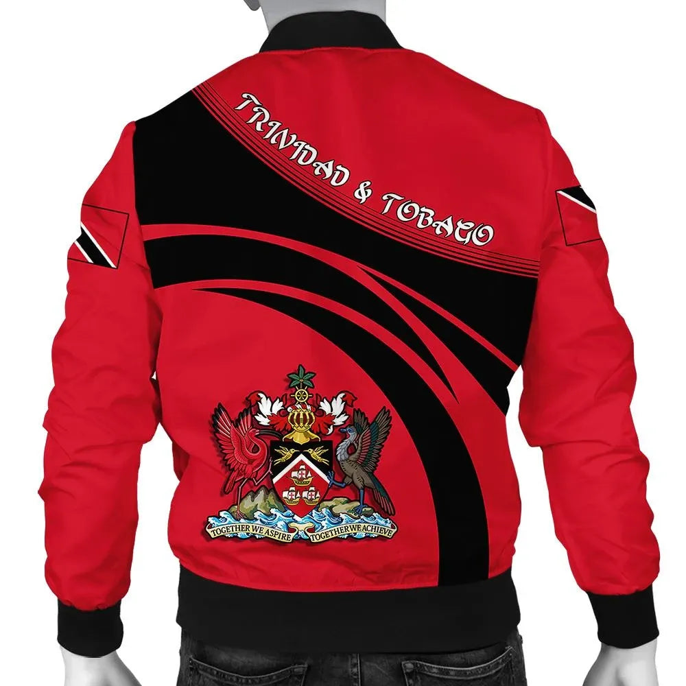 Trinidad and Tobago Coat Of Arms Men Bomber Jacket Cricket