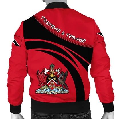Trinidad and Tobago Coat Of Arms Men Bomber Jacket Cricket
