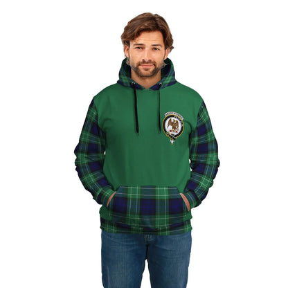Printivon Abercrombie Clans Tartan All Over Hoodie Sleeve Color