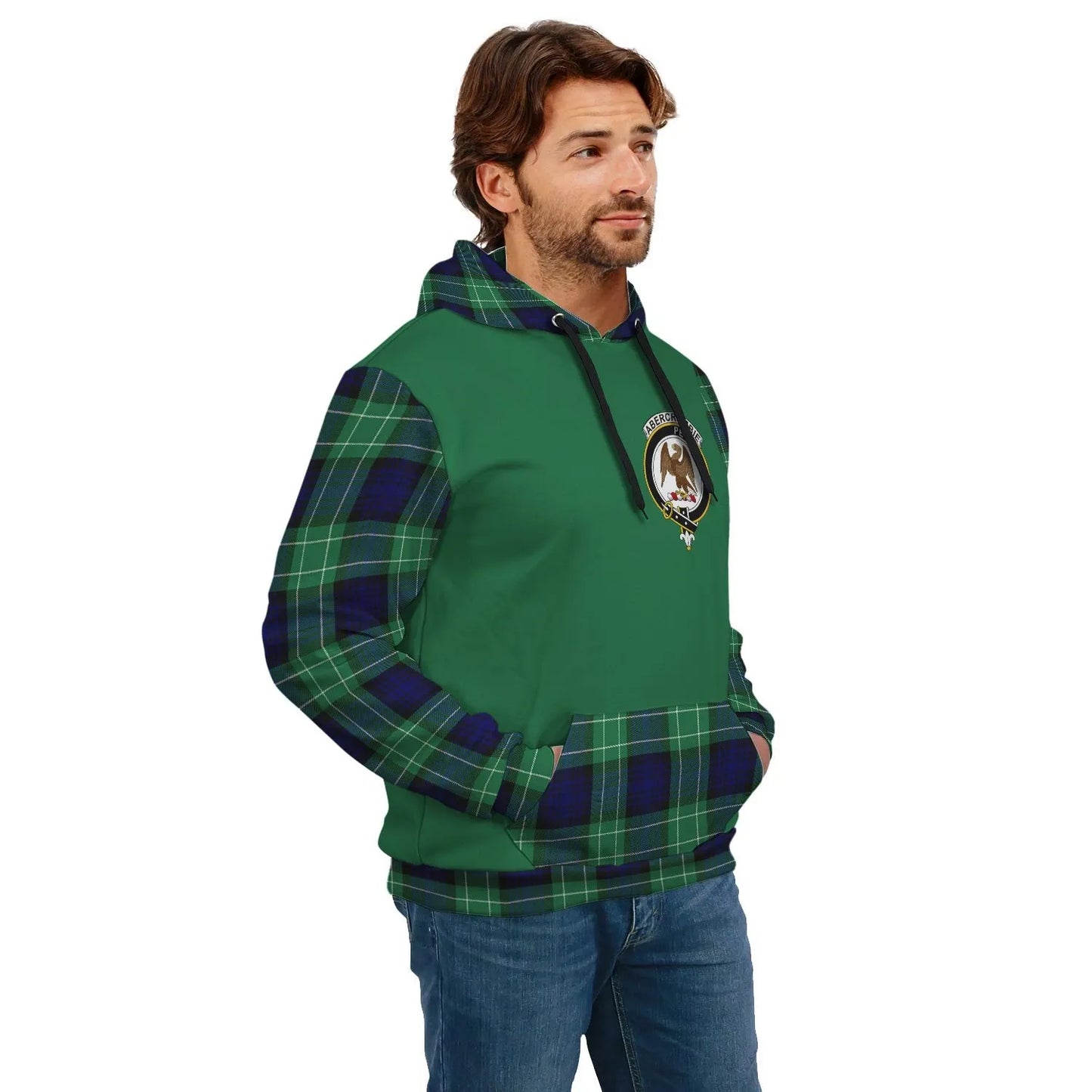Printivon Abercrombie Clans Tartan All Over Hoodie Sleeve Color