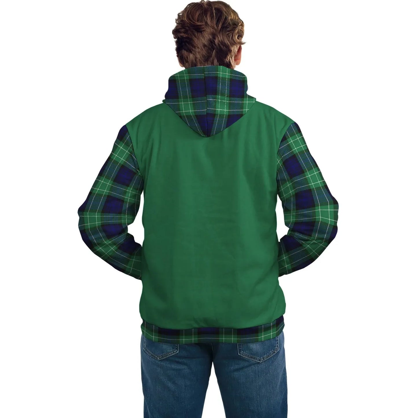 Printivon Abercrombie Clans Tartan All Over Hoodie Sleeve Color